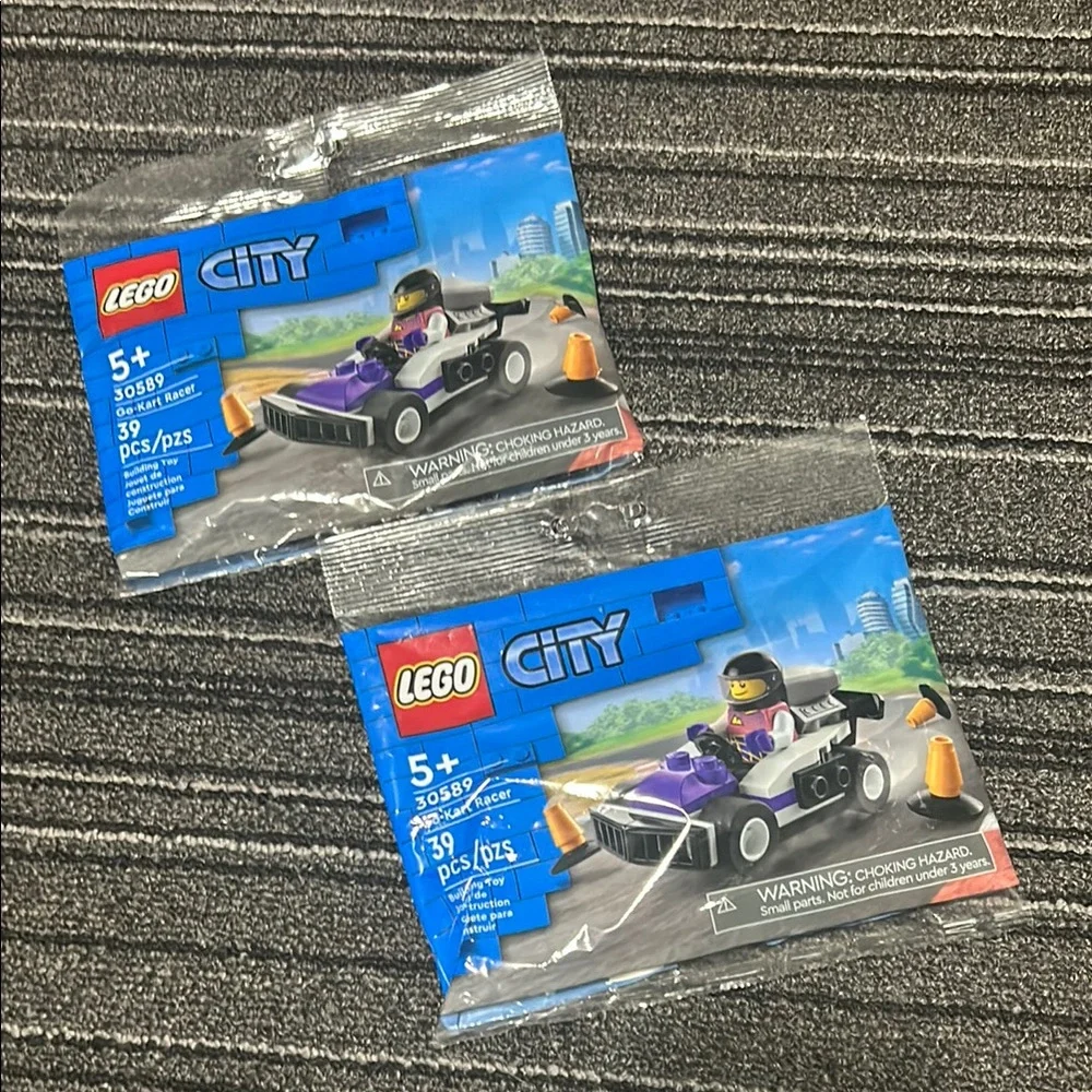 LEGO City Purple Race Car Building Kits Set of 2 NEW